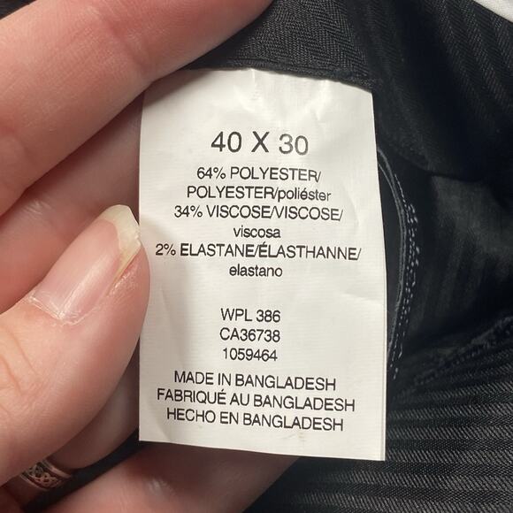 J.M. Haggar Mens 40x30 Classic Fit Premium Stretch Navy Suit Pant NEW $100 - Picture 4 of 5